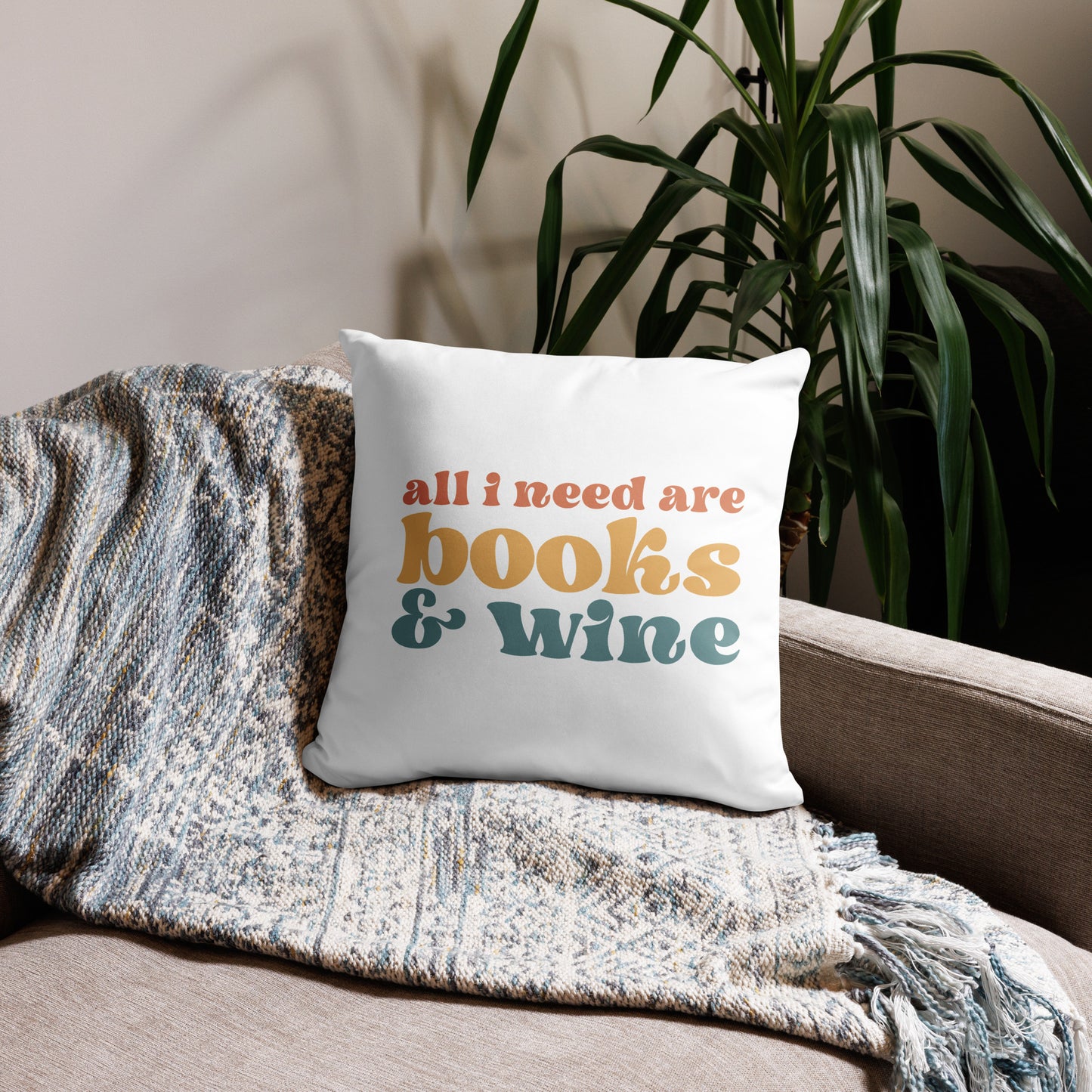 Books & Wine - Pillowcase