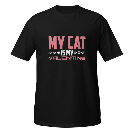 Cat is my Valentine - Sleeve Unisex T-Shirt