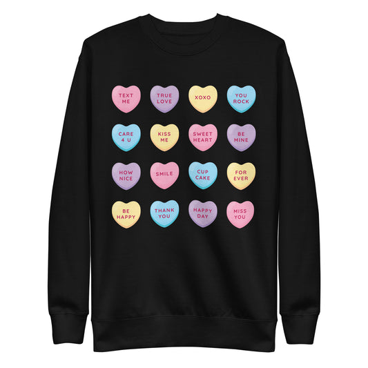 Valentine Candy Hearts - Premium Sweatshirt