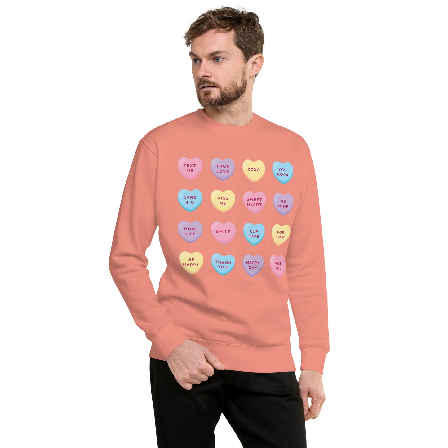 Valentine Candy Hearts - Premium Sweatshirt