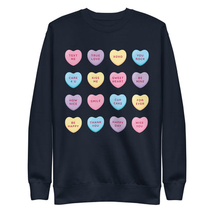 Valentine Candy Hearts - Premium Sweatshirt